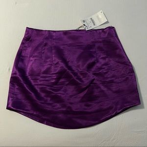 ZARA PURPLE MINI SATIN SKIRT